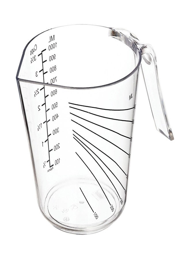 All Time Measure & Pour Measuring Jug 1000 ml, Oz & Cups Tools Set for Kitchen Essentials Cooking, Cake Baking, Transparent - Image 1